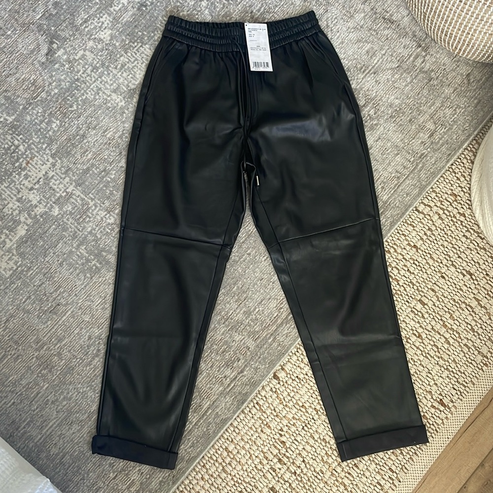 Brand new with tags Mango Faux Leather Pants Ankle Length